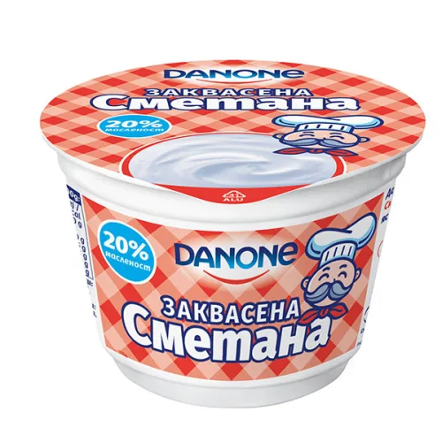 Заквасена сметана Данон 200гр.