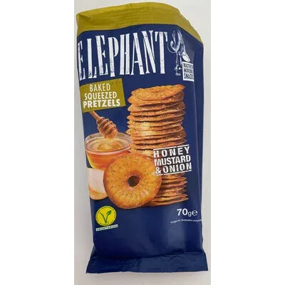 Прецели Elephant с мед, горчица и лук / Elephant Squeezed Pretzels Honey Mustard & Onion - Elephant