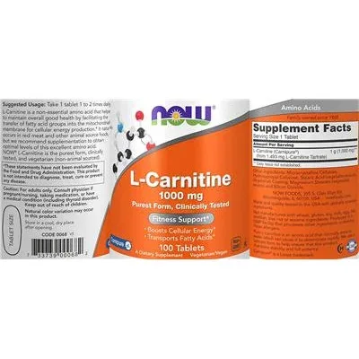 L-Карнитин 1000 мг / L-Carnitine 1000 mg - NOW