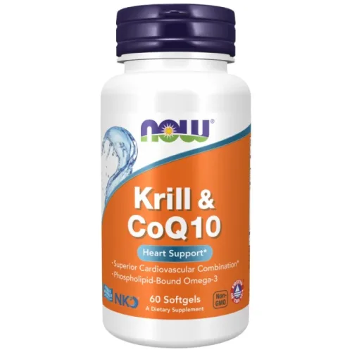 Krill & CoQ10 | Superior Cardiovascular Combination (30 дози) / 60 Гел капсули - NOW Foods