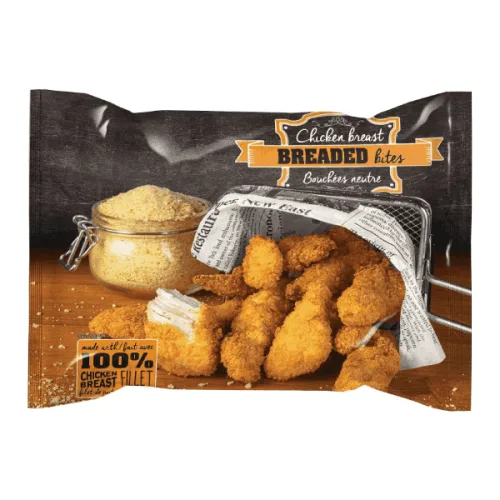 Панирани пилешки филенца пикантни Breaded bites 400гр.