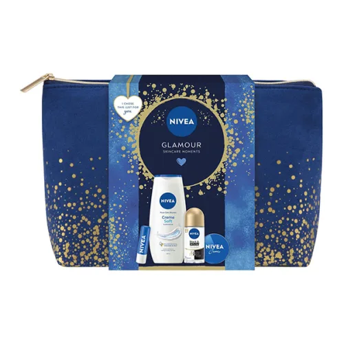 Подаръчен Комплект Nivea Glamour + тъмно син несесер - Nivea