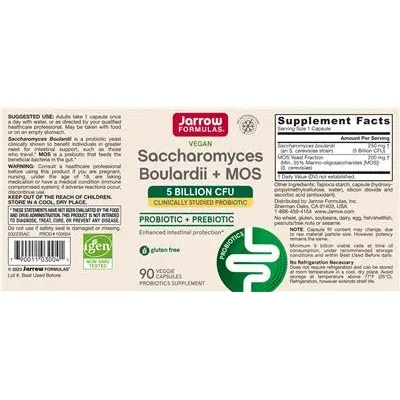 Saccharomyces boulardii + MOS 5 милиарда CFU / Saccharomyces boulardii + MOS 5 Billion CFU - Jarrow Formulas