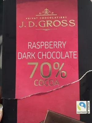 Шоколад с 6% парченца малини - J. D. GROSS