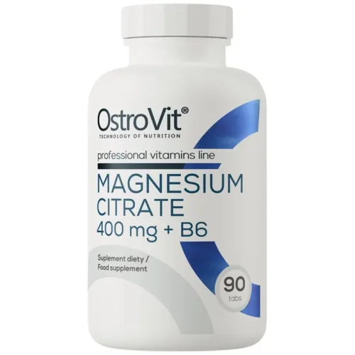 Magnesium Citrate 400 mg + B6 / 90 Таблетки, 90 дози - OstroVit