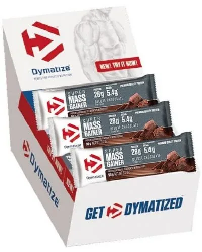 Mass Gainer Deluxe Протеинови барове, chocolate, 10 броя, Dymatize - Dymatize