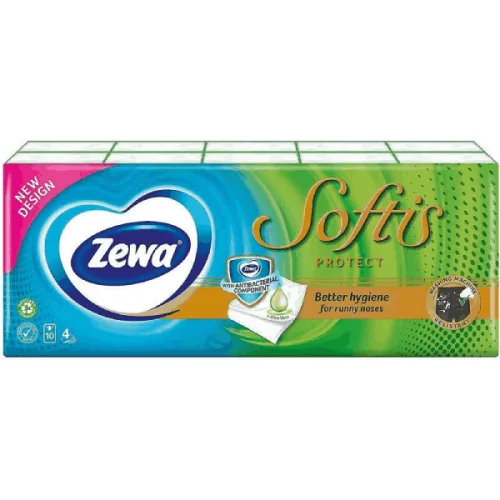 Носни кърпички Zewa Softis 10бр. - Zewa