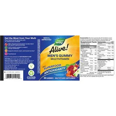 Alive! Men's Gummy Multivitamin Fruit Flavored - Nature's Way