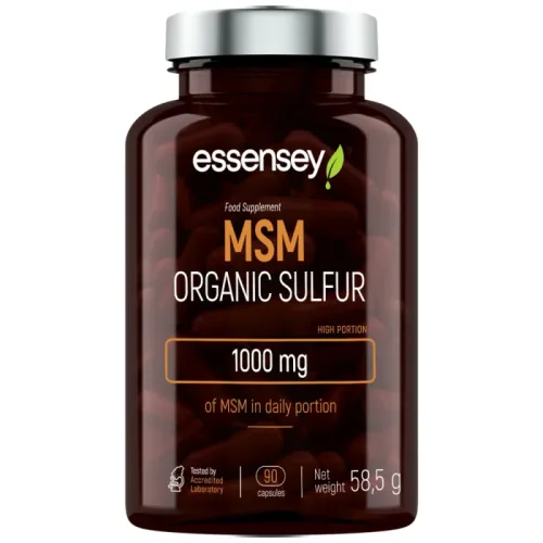 MSM Organic Sulfur 500 mg / 90 капсули, 45 дози - Essensey