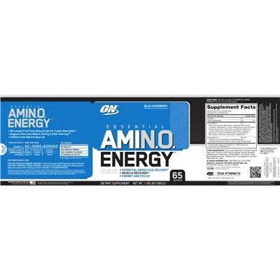 Essential AMIN.O. Energy с вкус на син малини / Essential AMIN.O. Energy Blue Raspberry - Optimum Nutrition