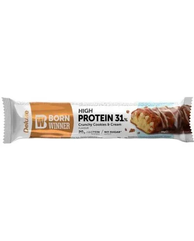 Deluxe Crunchy Protein Bar, бисквитки със сметана, 64 g, Born Winner - Born Winner