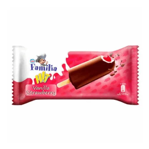 Сладолед HIT Ванилия и Ягода 58гр. - Familia (сладолед)