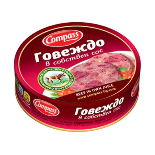 Говеждо в собствен сос Компас 180гр. - Компас
