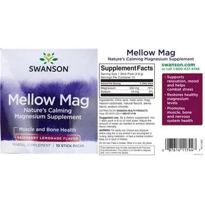 Малиново лимонадо с вкус Mellow Mag / Mellow Mag Raspberry Lemonade Flavor - Swanson