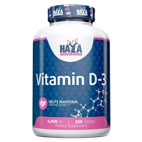Vitamin D3 / 4000 IU / 250 Tabs / 250g - Haya Labs