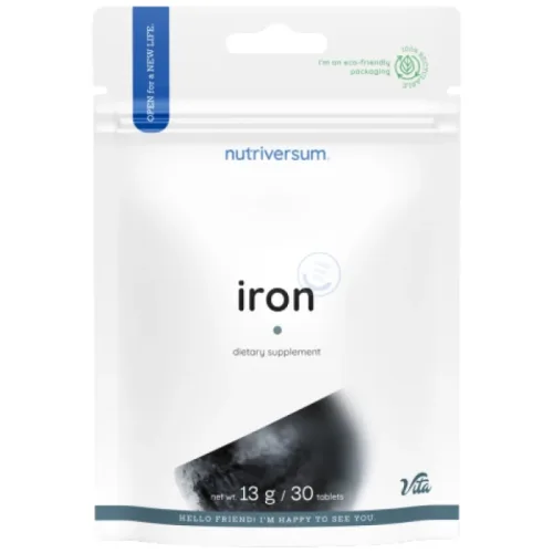 Iron 30 mg | Ferrous Fumarate / 30 Таблетки, 30 дози - Nutriversum