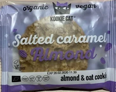 Био веган бисквитки Kookie Cat със солен карамел и бадеми / Kookie Cat Bio Vegan Cookies with Salted Caramel and Almonds - Kookie Cat
