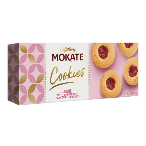 Бисквити с пълнеж малина Mokate 150гр.