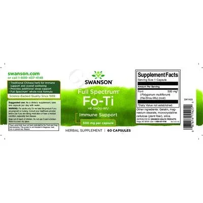 Full Spectrum Fo-Ti 500 mg - Swanson