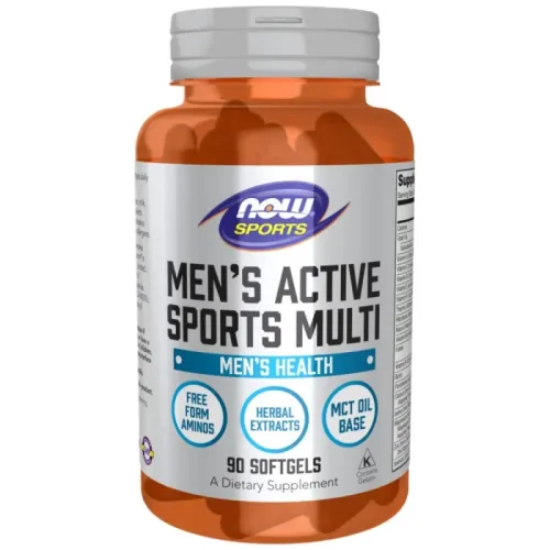 Men's Active Sports Multi (30 дози) / 90 Гел капсули - NOW Foods