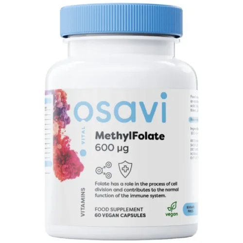 MethylFolate 600 mcg | with Quatrefolic® / 60 капсули, 60 дози - Osavi