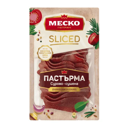 Пастърма от говеждо месо слайс Меско 80гр. - Меско