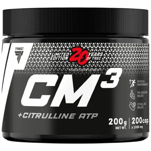 CM3 + Citrulline ATP | Tri Creatine Malate + Citrulline / 200 капсули, 40 дози - Trec Nutrition