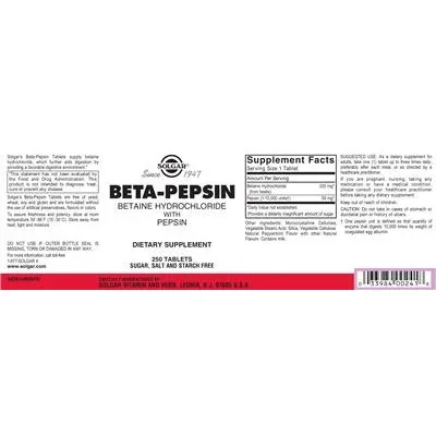 Beta-Pepsin - Solgar