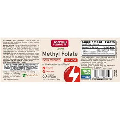 Метилфолат 400 мкг / Methyl Folate 400 mcg - Jarrow Formulas