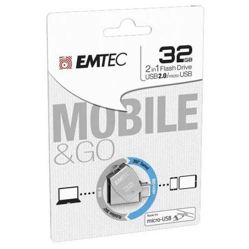 USB 2.0 Флаш памет dual micro USB 32GB EMTEC - EMTEC