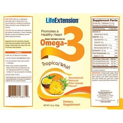 Omega-3 Tropical Whirl - Life Extension