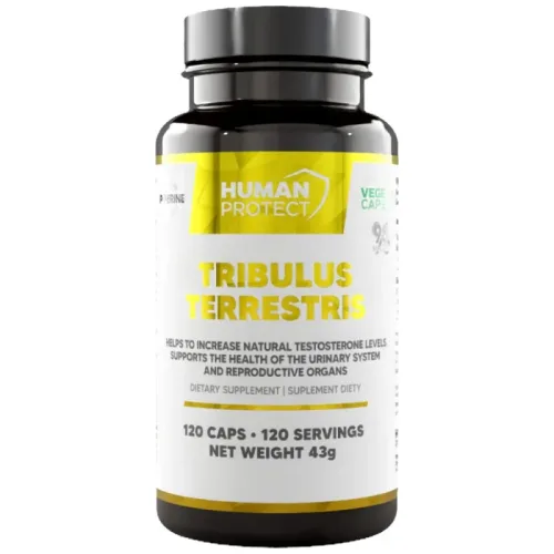 Tribulus Terrestris 204 mg | with 98% Saponins / 120 капсули, 120 дози - Human Protect