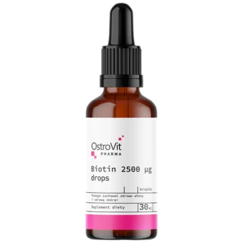 Biotin 2500 mcg Drops / 30 мл, 111 дози - OstroVit