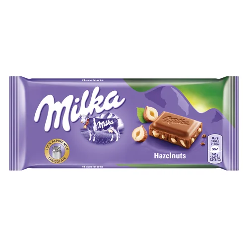 Шоколад  Milka трошен лешник 90гр. - Milka