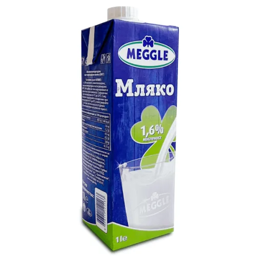 Прясно мляко Meggle UHT 1,6% 1л. - Meggle
