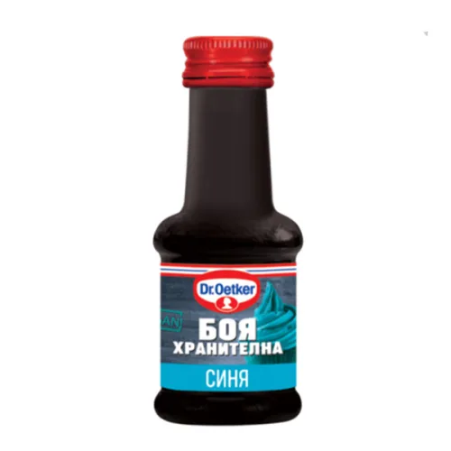 Хранителна боя Dr.Oetker синя течна 30мл. - Dr. Oetker