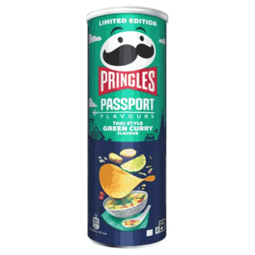 Чипс Pringles зелено къри 165гр. - Pringles