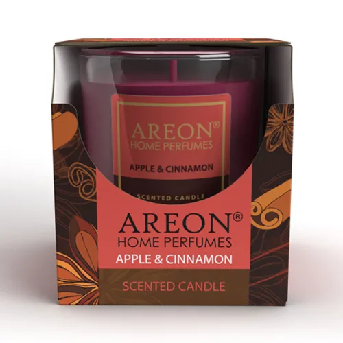 Ароматна свещ в чаша Apple and Cinnamon Areon - Areon