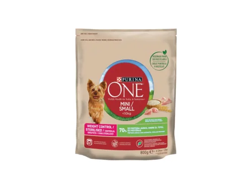 Храна за Кучета Purina One Mini Control Суха 800Г Пуйка