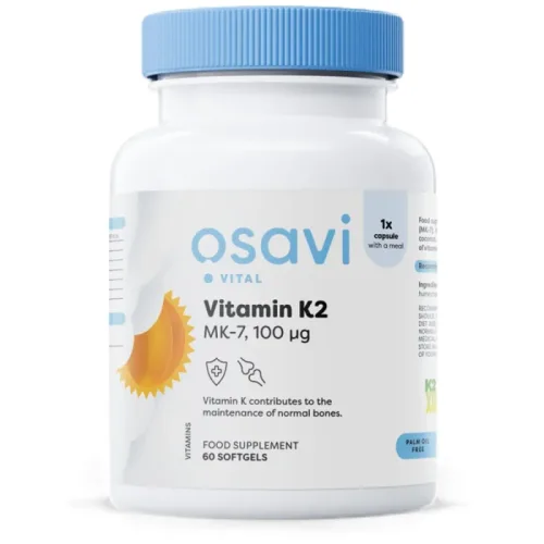 Vitamin K2 MK-7 100 mcg / 60 Гел капсули, 60 дози - Osavi