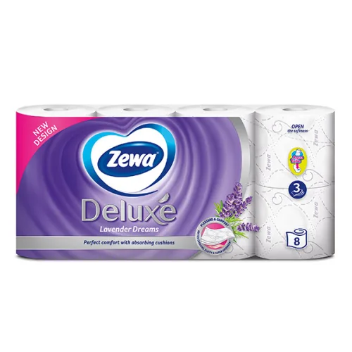 Тоалетна хартия Zewa Deluxe Lavender 8бр.
