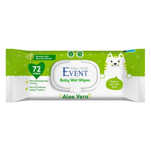 Мокри кърпи Event Baby Алое Вера 72бр.