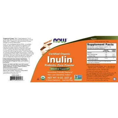 Сертифициран органичен инулин / Certified Organic Inulin - NOW