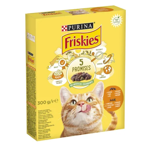 Котешка суха храна  Friskies пиле 300гр.