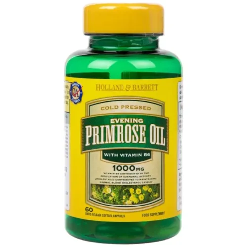 Natural Evening Primrose Oil 1000 mg | Plus Vitamin B6 / 60 капсули, 20 дози - Holland And Barrett