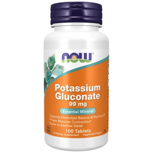 Potassium Gluconate (100 дози) / 100 Таблетки - NOW Foods