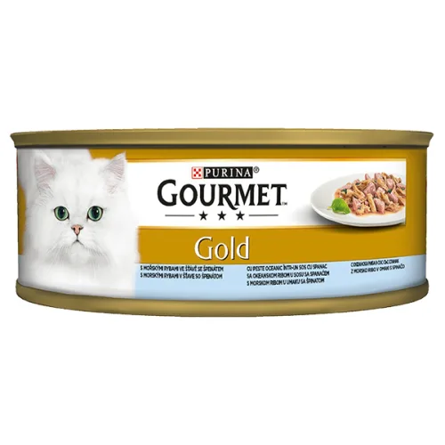 Gourmet Gold океанска риба със спанак 85гр.