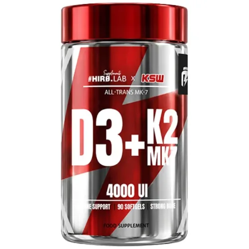 KSW Series Vitamin D3 + K2 MK-7 (90 дози) / 90 Гел капсули - Hero.Lab