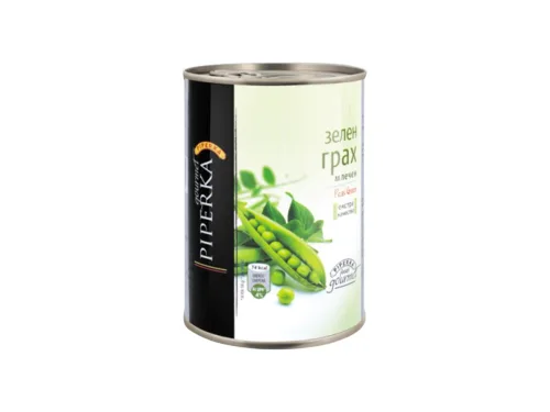 Грах Зелен Piperka Стерилизиран 400гр Консерва