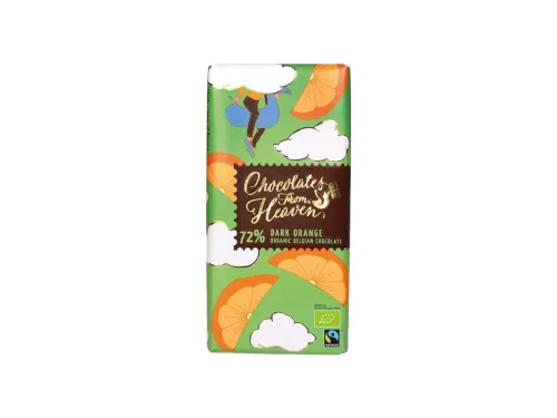 Шоколад Био From Heaven Черен 72% с Портокал 100гр